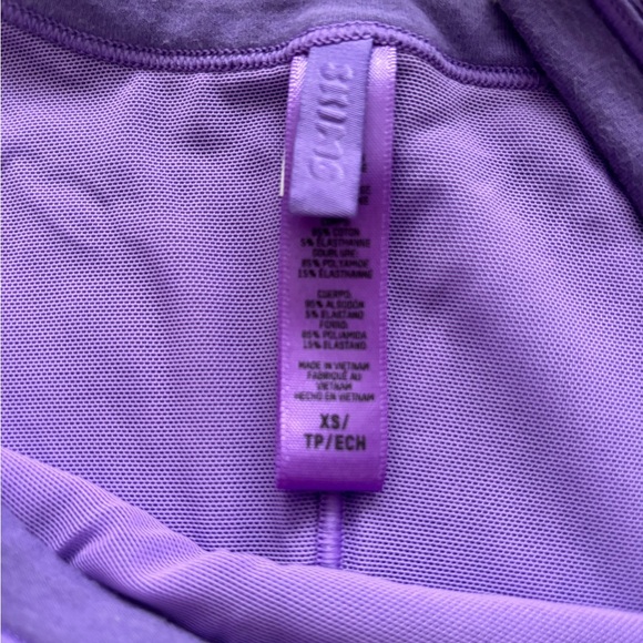 SKIMS Cotton Rib Ultra Violet Onesie - Picture 3 of 3